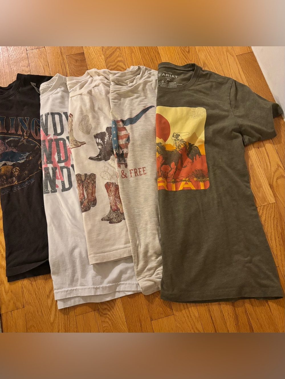 Women’s Bundle 5 Graphic Western Tees- various sizes